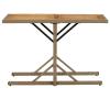 ARKEM Beige Garden Table, Solid Acacia Wood and Poly Rattan view 2