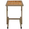 ARKEM Beige Garden Table, Solid Acacia Wood and Poly Rattan view 3