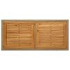 ARKEM Beige Garden Table, Solid Acacia Wood and Poly Rattan view 4