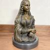 YHDONE Mona Lisa Bronze Bust Sculpture view 2