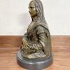 YHDONE Mona Lisa Bronze Bust Sculpture view 3