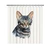 Ganshan Bi Bengal Cat Watercolor Shower Curtain, 183 x 183 cm view 1