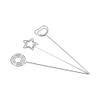 YUMILI Memo Clip Holders, 50-Piece Set, Silver Metal Wire Photo and Note Clips view 4