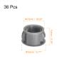 QUARKZMAN 15 mm Hole Cover Caps (19/32"), 36 Pack, Flat Round Snap-In Plugs for Furniture, Gray view 2