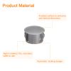QUARKZMAN 15 mm Hole Cover Caps (19/32"), 36 Pack, Flat Round Snap-In Plugs for Furniture, Gray view 3