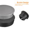 QUARKZMAN 15 mm Hole Cover Caps (19/32"), 36 Pack, Flat Round Snap-In Plugs for Furniture, Gray view 4