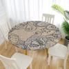 FANSU Elastic Round Tablecloth, Wipeable, Washable, Stain-Resistant, Totem, 100 cm Diameter view 1