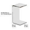 GQMYCDM C-Shaped Acrylic Side Table, Clear, 25.6 in/65 cm view 2