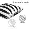 Jmorco American Flag Pillow Covers, Soft Decorative Square Covers, 12 x 12 in, Black/White, 2-Pack view 4