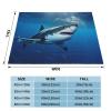 Ocean Shark Print Blanket, Ultra-Soft Warm Fleece Throw, Lightweight Flannel Blanket, 50" x 40" view 4