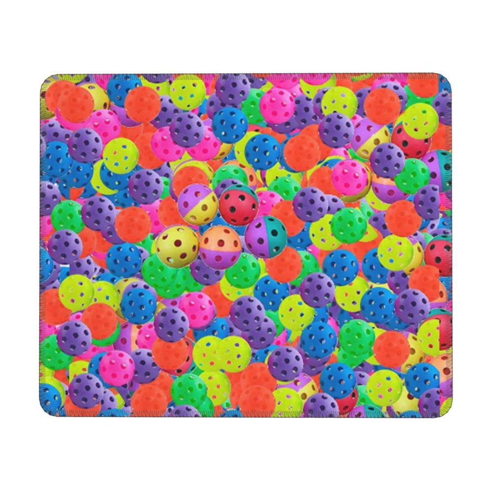 JEWOSS Pickleball Ball Colors Pattern Print Eco-Friendly Multifunctional Mouse Pad