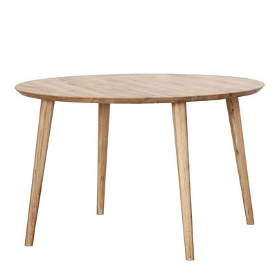 Round Dining Table, 120 cm, Solid Oiled Wild Oak