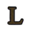 Set of 2 Olive Green Letter L Iron-On Embroidered Patches view 2