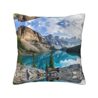 BUULOO Rocky Mountains Christmas Pillow Cover, Multi-Size Sofa or Square Lumbar Cover