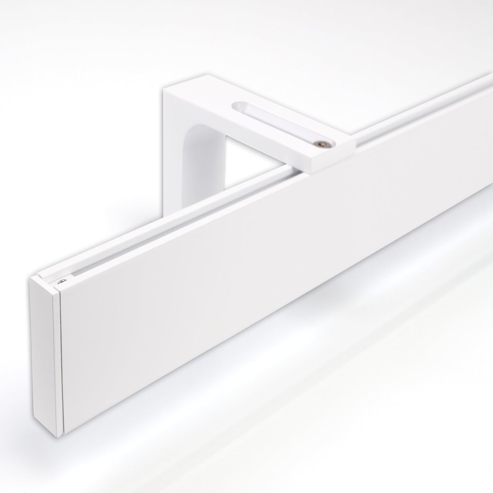 Deco-Raum Custom-Length White Internal-Track Curtain Rod, 220 cm