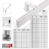 Deco-Raum Custom-Length White Internal-Track Curtain Rod, 220 cm view 3