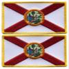 Set of 2 Florida Flag Iron-On Embroidered Patches view 1