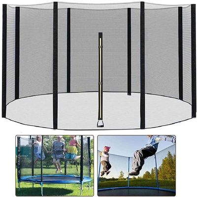 MekUk Replacement Trampoline Safety Net for Garden Trampolines, Protective Enclosure (10 ft / 3.05 m, 3 Legs, 6 Poles)