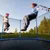MekUk Replacement Trampoline Safety Net for Garden Trampolines, Protective Enclosure (10 ft / 3.05 m, 3 Legs, 6 Poles) view 2