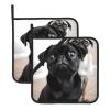 Large Pug Print Potholders, Non-Slip and Heat-Resistant view 1