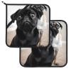Large Pug Print Potholders, Non-Slip and Heat-Resistant view 2