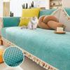 KCCRHIN Chenille Sofa Cover for 1-, 2-, 3- or 4-Seater and L-Shaped Sofas, Blue, 43.3 x 43.3 in view 1