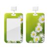 Vertical Floral Daisy ID Badge Holder with Lanyard view 1