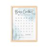 Babycountdown Personalized Baby Countdown Calendar with Name, Blue, DIN A4, with or without Frame view 1