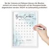 Babycountdown Personalized Baby Countdown Calendar with Name, Blue, DIN A4, with or without Frame view 4