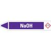 Dreifke NaOH Pipe Label, Left, Violet/White, 96 x 17 mm, 8-Pack view 1