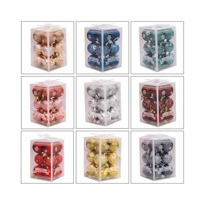 12-Piece Christmas Ornaments, Decorative Gold, Red & Green Baubles for Christmas Trees, Home, Parties and Hanging Décor (Color: Rose Gold)
