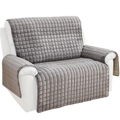 NNSMUN Plush Sofa Cover, Gray, 2-Seat, 116 × 190 cm