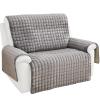 NNSMUN Plush Sofa Cover, Gray, 2-Seat, 116 × 190 cm view 1