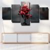 Burning Roses Canvas Wall Art, Unframed, 150 x 100 cm, 5-Piece Printed Canvas Artwork view 1