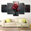 Burning Roses Canvas Wall Art, Unframed, 150 x 100 cm, 5-Piece Printed Canvas Artwork view 2