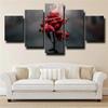 Burning Roses Canvas Wall Art, Unframed, 150 x 100 cm, 5-Piece Printed Canvas Artwork view 3