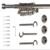 Adjustable Metal Curtain Rod 110–200 cm, Satin, with 15 Rings and Hooks view 2
