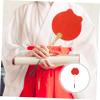 Unprinted Cat Hand Fan, 1 Pc., Wood and Paper DIY Craft for Kids view 2