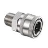 lmoikesz Silver 3/8-Inch Pressure Washer Connection Accessory, Stainless Steel Repair Tool, 1 Pc. view 1