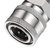 lmoikesz Silver 3/8-Inch Pressure Washer Connection Accessory, Stainless Steel Repair Tool, 1 Pc. view 2