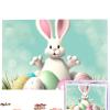 Happy Easter Eggs Bunny Tail Personalized Puzzle, 1,000 Pieces, Photo Jigsaw Puzzle for Adults and Family (74.9 cm x 50.0 cm) view 1