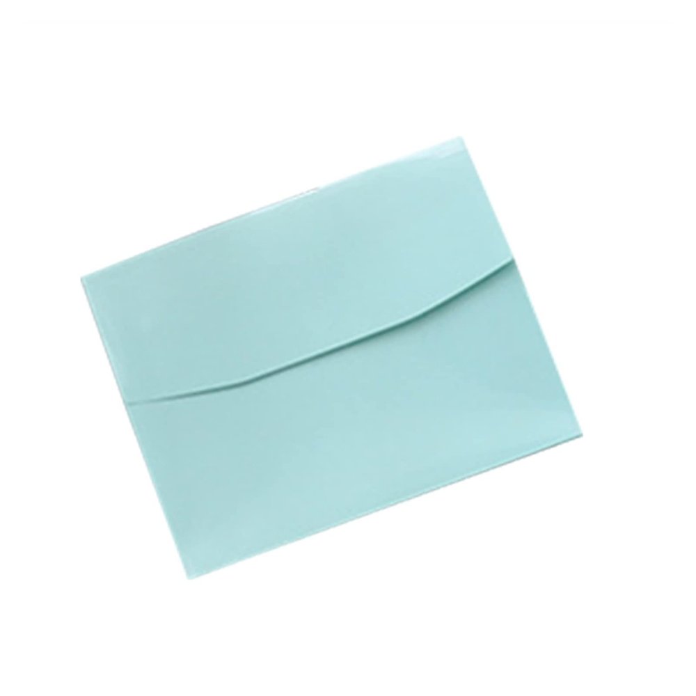WaLdor A4 Document Folder, 2-Section, PVC, Button Closure, Blue