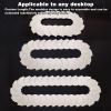 360° Manual Adjustable Rotating Dining Table Lazy Susan, White, 2 m/6.56 ft view 4