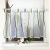 Devola Voile Window Curtain with Wave Pattern and Loops, HxW 60 x 140 cm, Green view 1