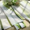 Devola Voile Window Curtain with Wave Pattern and Loops, HxW 60 x 140 cm, Green view 3