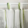 Devola Voile Window Curtain with Wave Pattern and Loops, HxW 60 x 140 cm, Green view 4