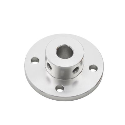 Aluminum Alloy Flange Coupling, 57 mm Diameter, 10 mm Keyway