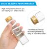 PATIKIL 110 mL Plastic Test Tubes with Screw Caps, 15-Pack, 151 x 34 mm Flat-Bottom Tubes, Gold view 4