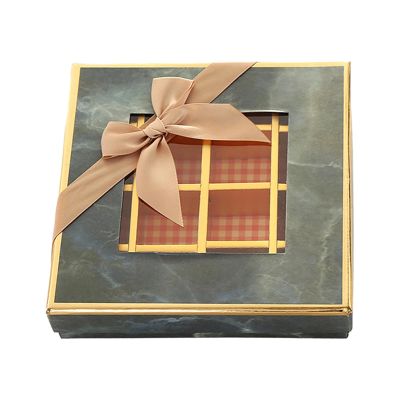 Sharplace Empty Chocolate Box, 9 Compartments, Gift Box, Navy