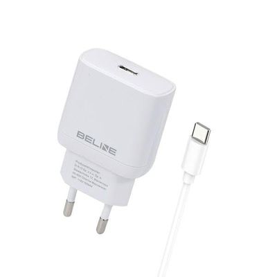 BELINE 25 W GaN USB-C Wall Charger with USB-C Cable, White